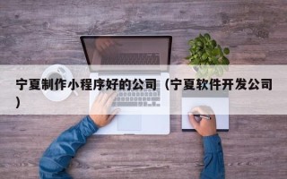 余姚宁夏制作小程序好的公司（宁夏软件开发公司）